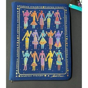 VINTAGE Laurel Burch Dancing Women Zip Padfolio/Organizer 13x10 Hong Kong NWT